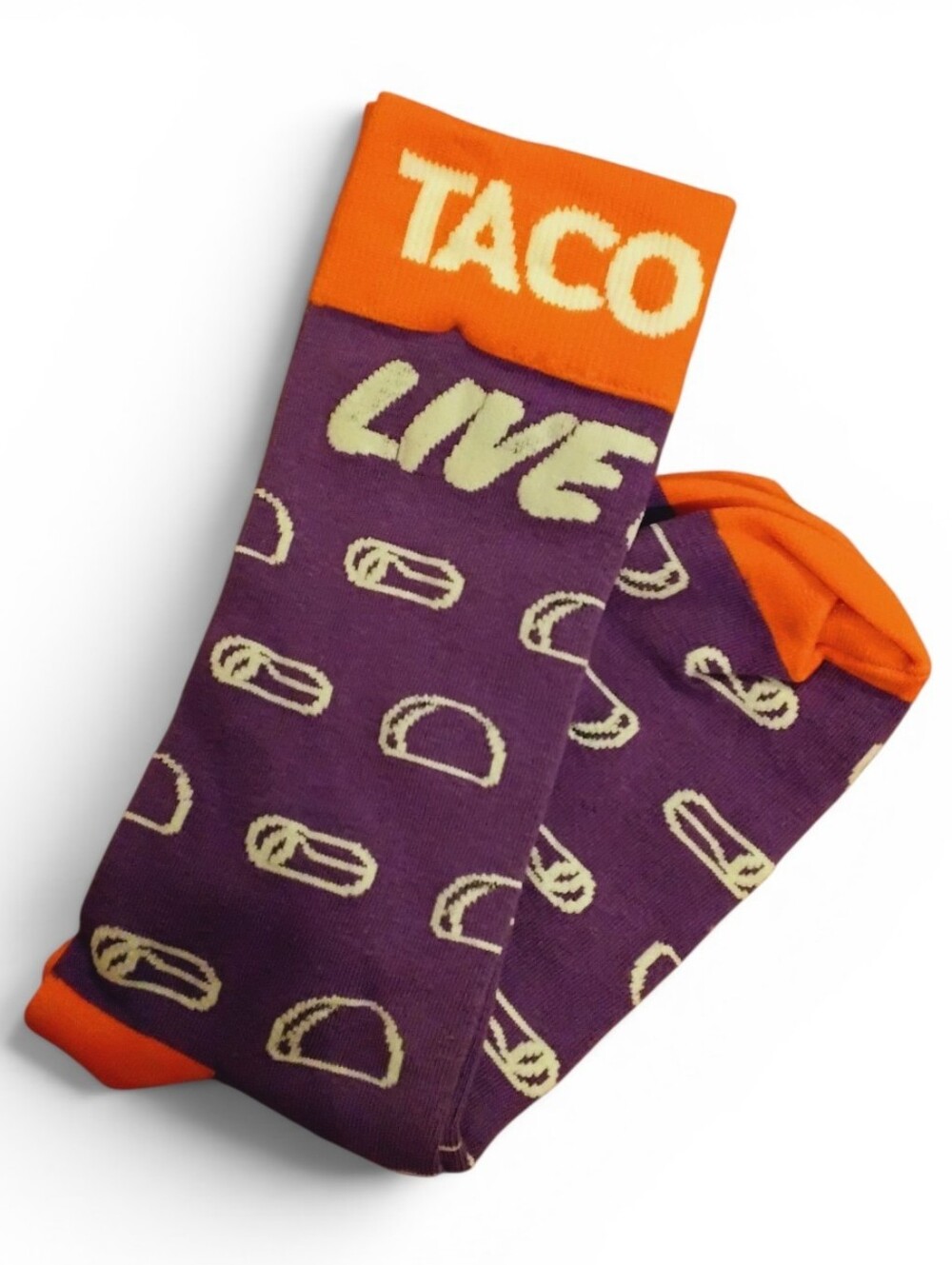 New‎ In Bag - Taco Bell Taco Live Crew Socks Purple Orange